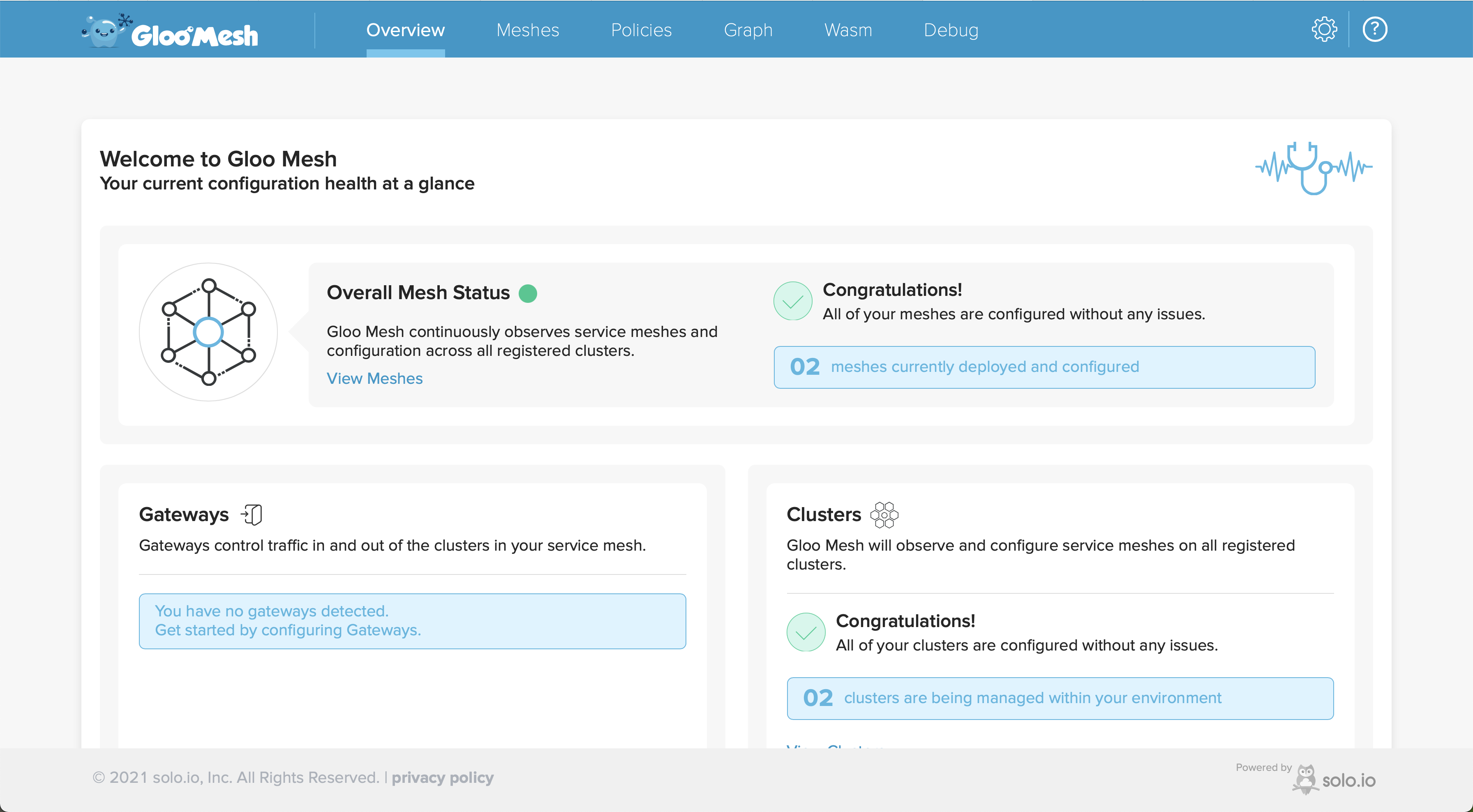 Gloo Mesh Dashboard